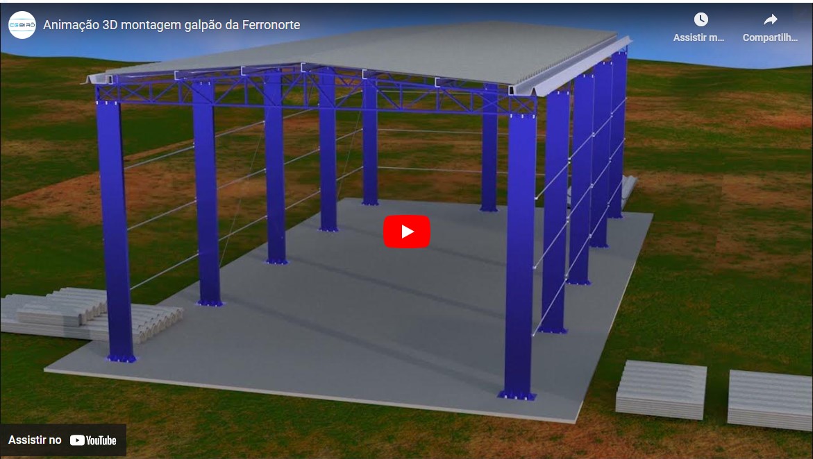 Animação 3D Galpão Ferronorte